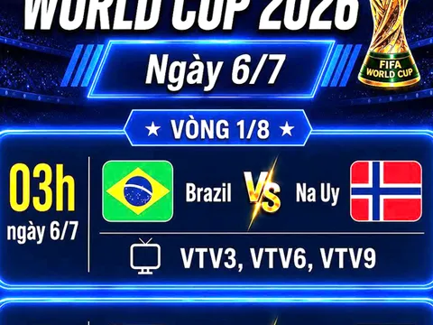 Nhận định World Cup 2026, ngày 6/7: Vòng 1/8 gọi tên Brazil, Anh hay Na Uy và Mexico