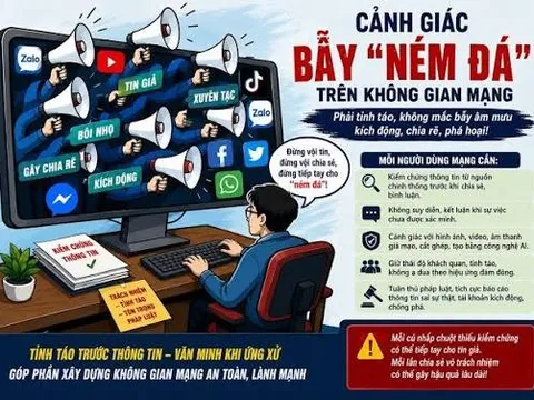 Cảnh giác với bẫy 'ném đá' trên không gian mạng