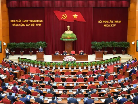 Thông cáo báo chí về ngày làm việc thứ hai Hội nghị Trung ương 3 khoá XIV