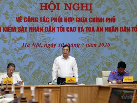 Phó Thủ tướng Thường trực: Đổi mới cơ chế phối hợp giữa Chính phủ với Tòa án, Viện Kiểm sát đáp ứng yêu cầu nhiệm vụ mới