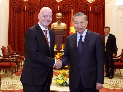 Tổng Bí thư, Chủ tịch nước Tô Lâm tiếp Chủ tịch FIFA Gianni Infantino