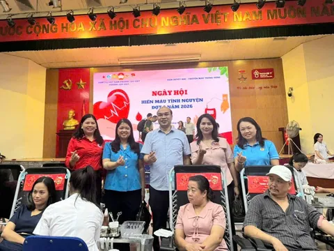 Phường Cầu Giấy tiếp nhận 465 đơn vị máu tại Ngày hội hiến máu tình nguyện “Xuân Hồng” đợt 2 năm 2026