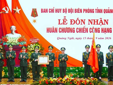Bộ đội Biên phòng Quảng Ngãi đón nhận Huân chương Chiến công hạng Ba