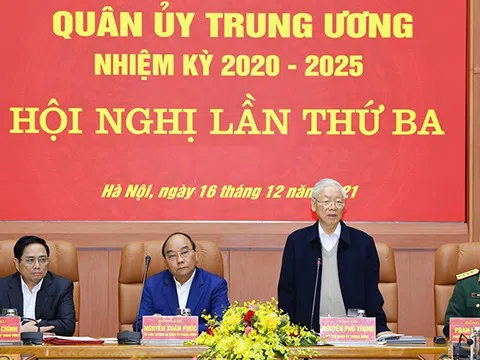 Tổng Bí thư Nguyễn Phú Trọng chủ trì Hội nghị Quân ủy Trung ương lần thứ 3