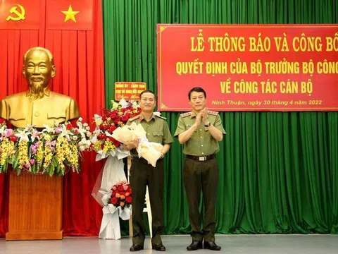 Bổ nhiệm Giám đốc Công an tỉnh Khánh Hòa và Ninh Thuận