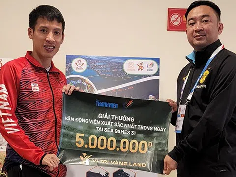 Hùng Dũng trở thành VĐV đầu tiên của SEA Games nhận thưởng nóng từ Báo Thanh Niên