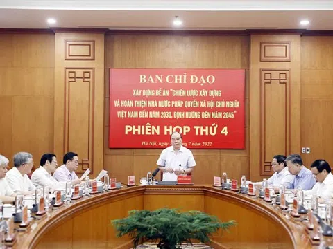 Chủ tịch nước chủ trì phiên họp thứ 4 Ban Chỉ đạo xây dựng Nhà nước pháp quyền