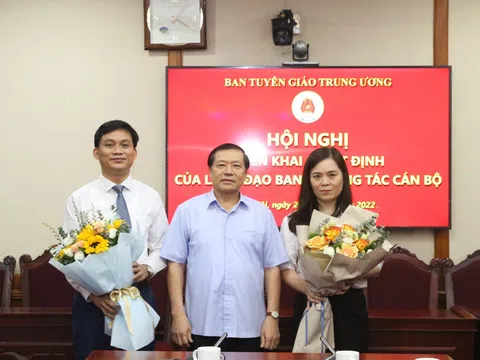 Ban Tuyên giáo Trung ương bổ nhiệm tân Vụ trưởng