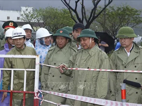 Chủ tịch nước thăm và kiểm tra công tác khắc phục thiệt hại do mưa bão tại Đà Nẵng