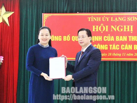 Lạng Sơn, Hậu Giang bổ nhiệm nhân sự mới