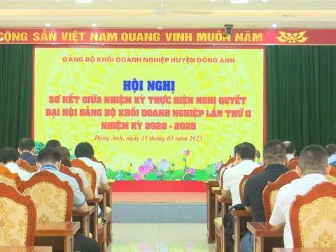 Đảng bộ khối Doanh nghiệp huyện Đông Anh tổ chức Lễ sơ kết công tác giữa nhiệm kỳ