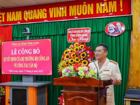 Đại tá Nguyễn Thanh Phong làm Phó Giám đốc Công an tỉnh Vĩnh Long