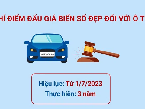 (Infographic) Thí điểm đấu giá biển số xe ô tô từ 1/7/2023