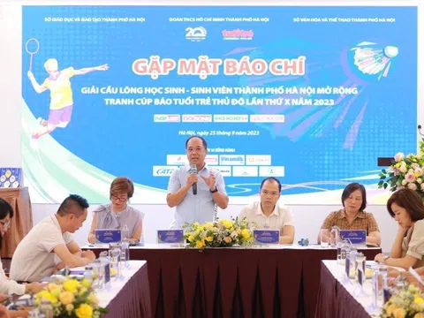 1.200 VĐV tham gia giải cầu lông học sinh, sinh viên Hà Nội năm 2023