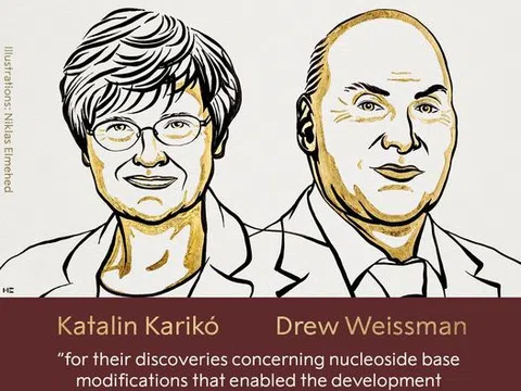 Giải Nobel Y sinh 2023 vinh danh hai nhà khoa học Katalin Karikó và Drew Weissman