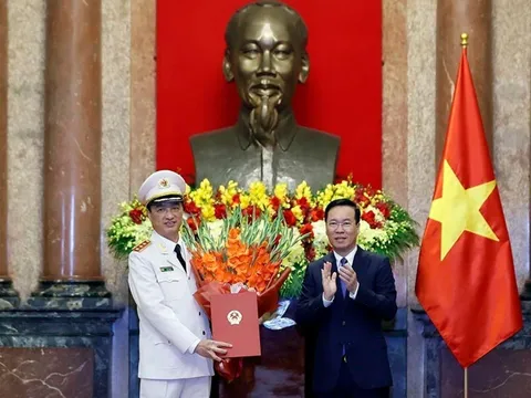 Chủ tịch nước dự Lễ trao Quyết định thăng cấp bậc hàm Thượng tướng cho Thứ trưởng Công an Nguyễn Duy Ngọc