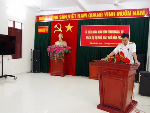 Trung đoàn 451 tổ chức Lễ tiễn quân nhân hoàn thành nghĩa vụ quân sự năm 2024