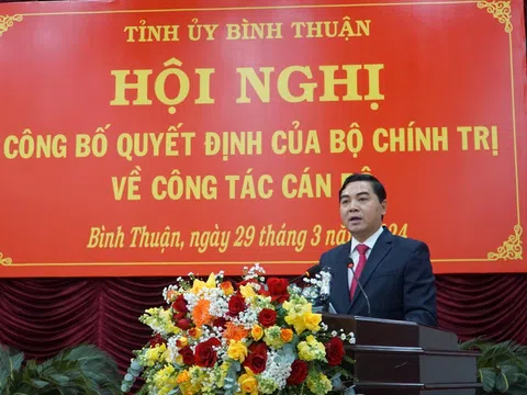 Ông Nguyễn Hoài Anh làm Bí thư Tỉnh ủy Bình Thuận