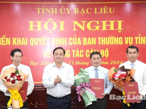 Bổ nhiệm cán bộ mới tại Bạc Liêu, Bình Định