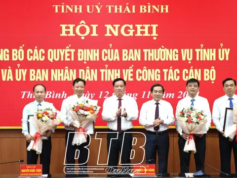 Kiện toàn cán bộ mới tại Thái Bình, Trà Vinh