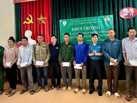 Điện Biên: 89 cá nhân, tập thể công nhân cao-su được khen thưởng đột xuất