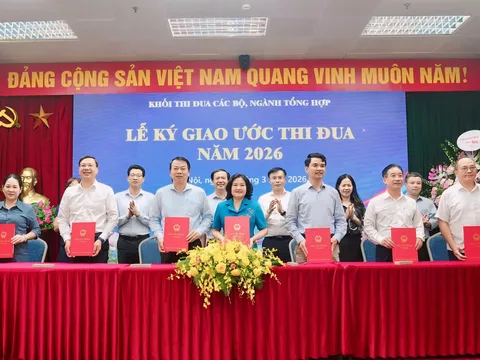 Khối thi đua các bộ, ngành tổng hợp: Triển khai nhiệm vụ và ký kết giao ước thi đua năm 2026
