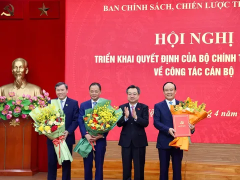 Bổ nhiệm 3 Phó trưởng ban Chính sách, chiến lược Trung ương
