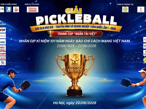 Khai mạc Giải Pickleball các CLB Báo chí, Truyền hình và Doanh nghiệp toàn quốc lần thứ I - 2026, tranh Cúp “Nhân tài Việt”