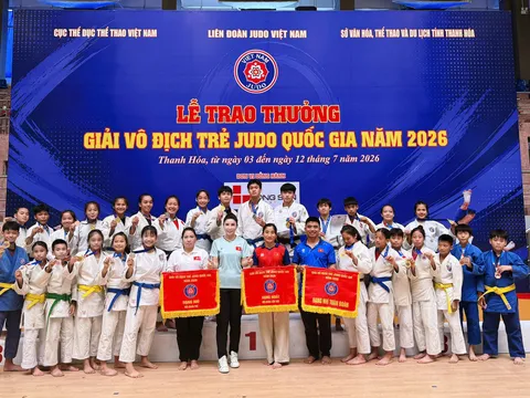 Judo Thanh Hóa ghi dấu ấn với 14 Huy chương Vàng tại Giải vô địch trẻ quốc gia năm 2026