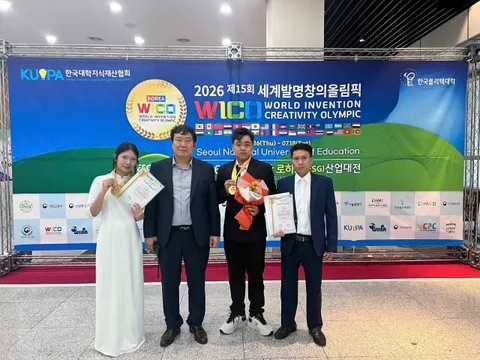 Cờ Việt Nam chiếm ngôi đầu Olympic Phát minh và Sáng tạo Thế giới 2026