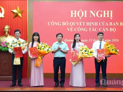 Kiện toàn nhân sự chủ chốt, bổ nhiệm lãnh đạo mới tại Hà Nội, Lai Châu, Quảng Trị