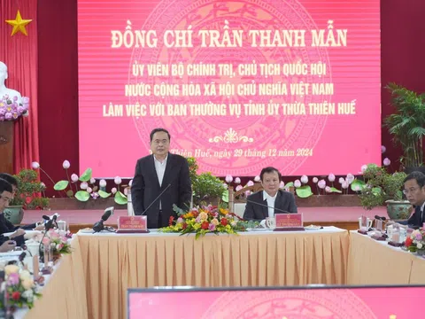 Chủ tịch Quốc hội Trần Thanh Mẫn làm việc với tỉnh Thừa Thiên - Huế