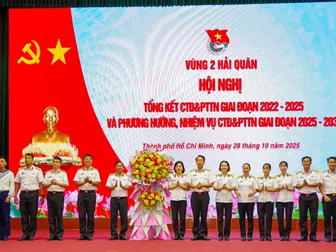 Vùng 2 Hải quân tổng kết công tác đoàn và phong trào thanh niên giai đoạn 2022 - 2025