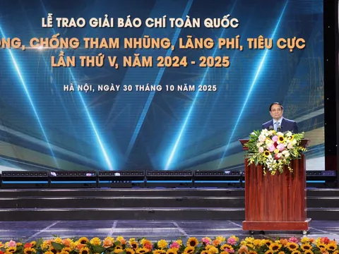 Trao giải báo chí về phòng, chống tham nhũng, lãng phí, tiêu cực lần thứ V