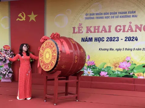 Hà Nội: Trường THCS Khương Mai khai giảng năm học mới 2023 - 2024