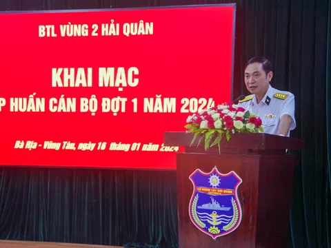 Vùng 2 Hải quân tập huấn cán bộ đợt 1 năm 2024