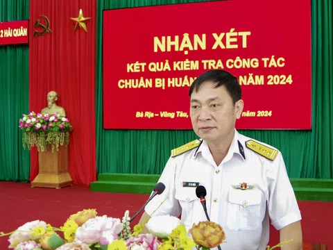 Vùng 2 Hải quân kiểm tra công tác chuẩn bị ra quân huấn luyện năm 2024