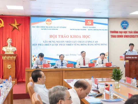 Hội thảo “Xây dựng nguồn nhân lực chất lượng cao - Đột phá chiến lược phát triển vùng đồng bằng sông Hồng”