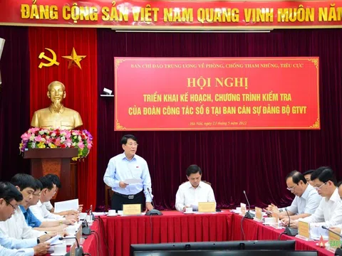 Đoàn kiểm tra Ban Chỉ đạo Trung ương về phòng, chống tham nhũng, tiêu cực làm việc tại Bộ Giao thông vận tải