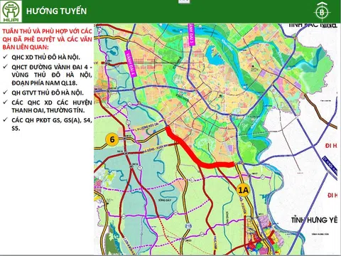 Hà Nội: Công bố chỉ giới đường đỏ tuyến Vành đai 4 qua 3 quận, huyện