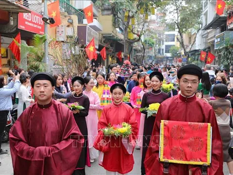 'Tết Việt - Tết Phố 2023' tại Phố cổ Hà Nội tái hiện lại nhiều nghi lễ Tết cổ truyền