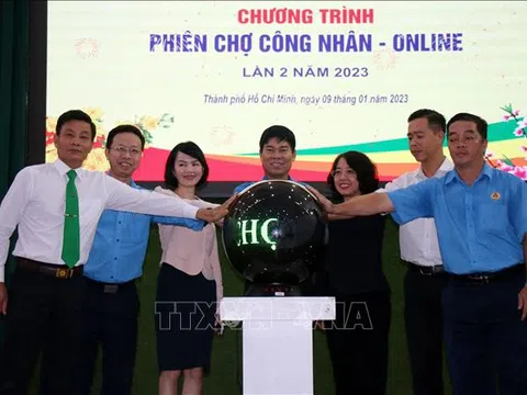 TP Hồ Chí Minh: Khai mạc 'Phiên chợ Công nhân - Online' Xuân Quý Mão