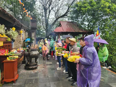 Hà Tĩnh: Đội mưa, rét hàng nghìn du khách đến chùa Hương Tích vãn cảnh