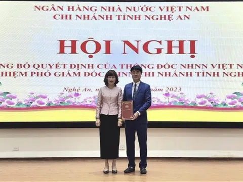 Ông Nguyễn Lộc Anh được bổ nhiệm Phó Giám đốc NHNN chi nhánh Nghệ An