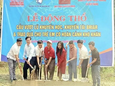 Nghệ An: Khởi công cầu khuyến học, khuyến tài Briar tại xã Yên Thắng, huyện Tương Dương