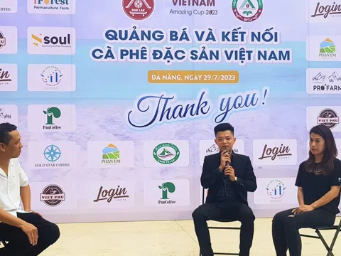 Sản phẩm cà phê đạt Top 10 Vietnam Amazing Cup 2023 được trưng bày tại Đà Nẵng