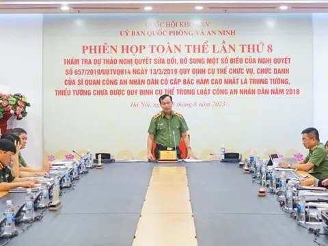 Hoàn thiện cơ sở pháp lý về phong, thăng quân hàm Thiếu tướng Công an nhân dân