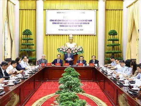 Công bố Lệnh của Chủ tịch nước về 9 luật mới: Bổ sung hành lang pháp lý trên nhiều lĩnh vực