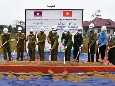 Công an Quảng Nam xây dựng trụ sở làm việc cho Công an Lào tại các bản giáp biên