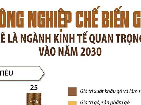 (Infographic) Công nghiệp chế biến gỗ sẽ là ngành kinh tế quan trọng vào năm 2030